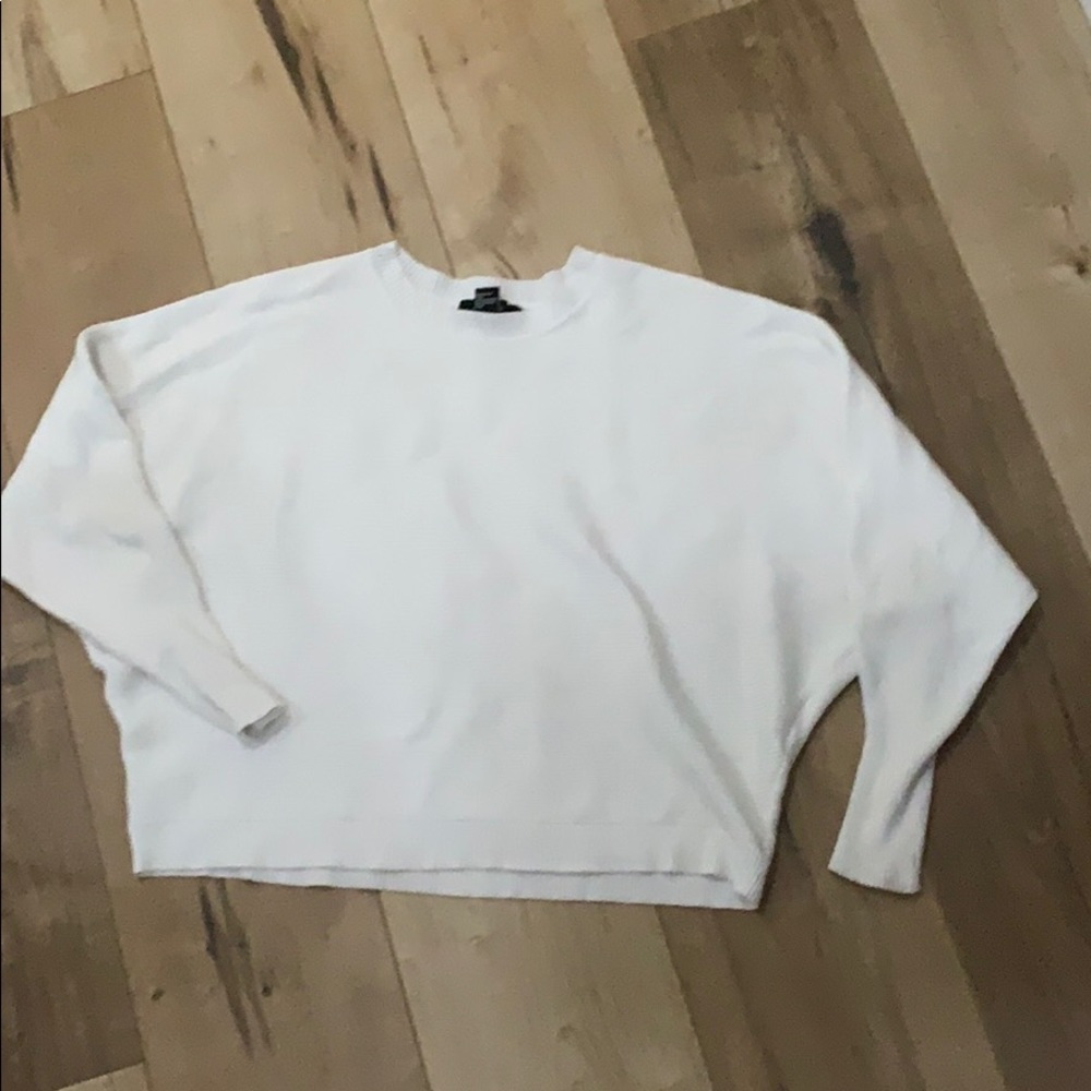Super cute oversized white sweater!